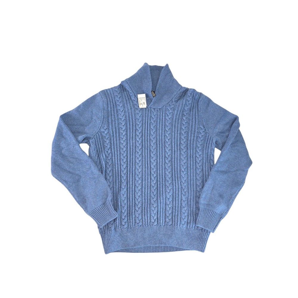 Joseph A Bank Executive Collection Mens Sweater Size M Blue Mock Neck NWT